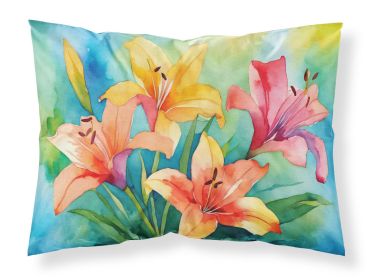 Lilies in Watercolor Standard Pillowcase Lightweight Super Soft Easy Care Decorative Artwork Pillowcase, Standard