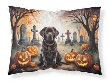 Chocolate Labrador Retriever Spooky Halloween Standard Pillowcase Lightweight Super Soft Easy Care Decorative Artwork Pillowcase, Standard