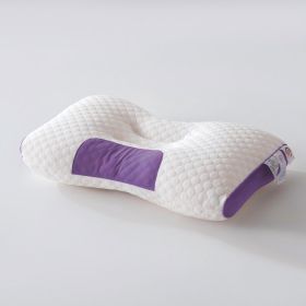 Soft Knitted Neck Pillow - Adjustable Ergonomic Orthopedic Contour Support, High Quality Pillow Core, For Sleeping Comfort (Option: Purple)