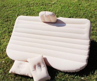 Car Inflatable Bed (Color: Cream coloured blocked)