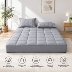 Quilted Fitted Mattress Pad, Deep Pocket Mattress Protector, Soft Fluffy Bed Cover For Bedroom (Option: 60x80 inch-Dark Grey)