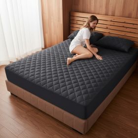 1PC Diamond Quilted Mattress Fitted Sheet, Deep Pocket Stretch Bed Cover For Bedroom (Option: 54x76 inch)