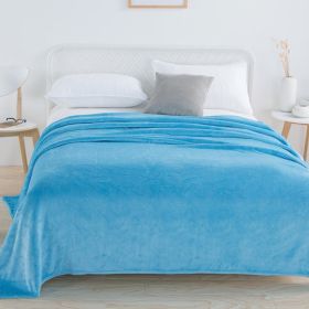 1PC Ultra Soft Plush Throw Blanket, Warm Fluffy Lightweight Blanket For Sofa Bed Couch (Option: 59x79 inch-Sky Blue)