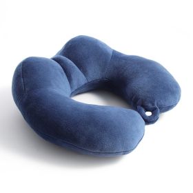 U-shape Pillow Pp Cotton Memory Foam (Option: Navy Blue Memory Foam-U Pillow)